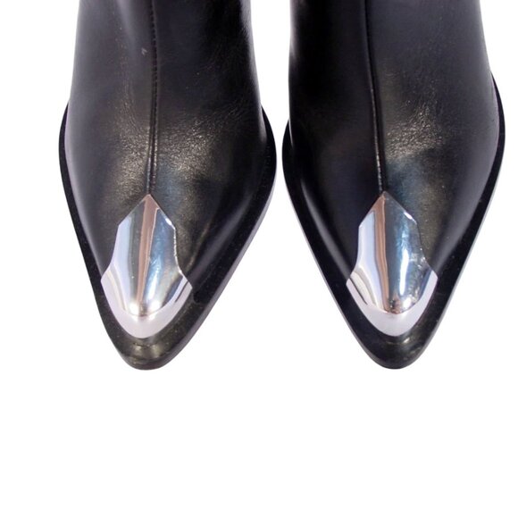 SCHUTZ Blaze $218 Heeled Metal Toe Ankle Boots 6.5 - Made in BRAZIL - Picture 4 of 8